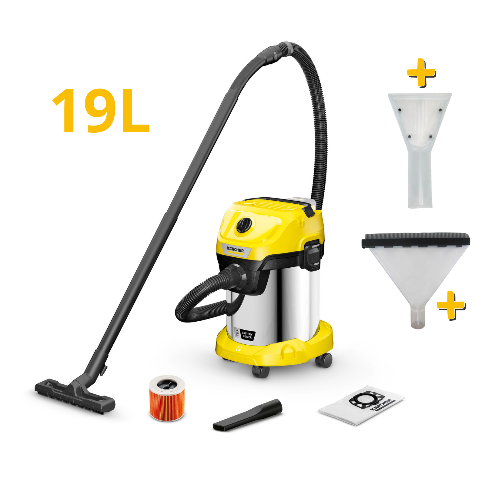 Aspirateur eau et poussières WD3 INOX Extra